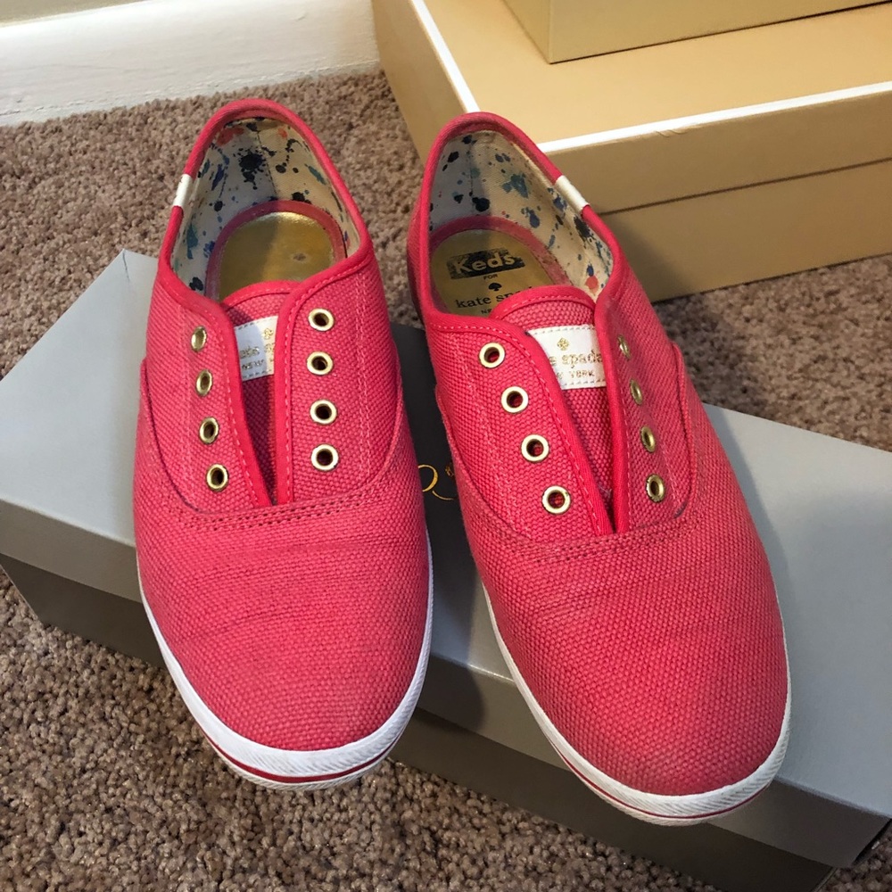 Kate Spade x Keds sneakers in coral